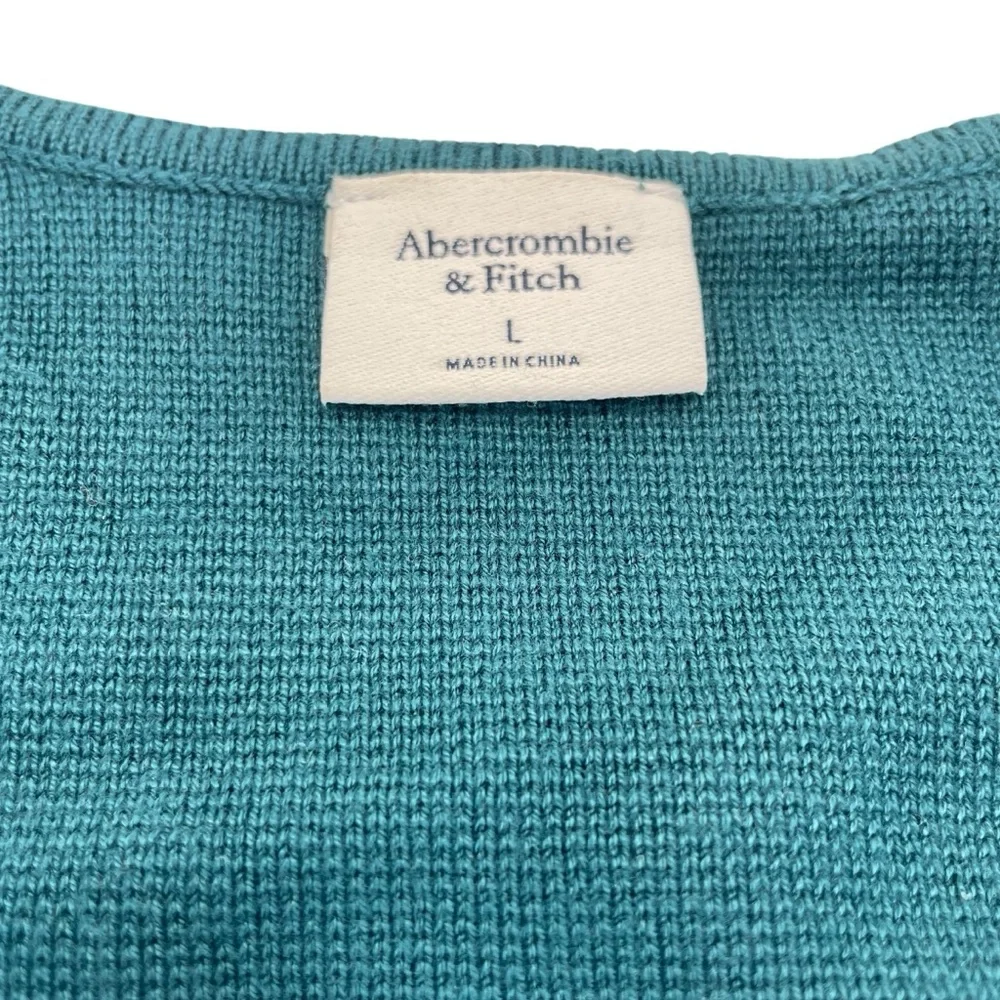 Abercrombie & Fitch Cardigan Sweater Large Green - Picture 8 of 12